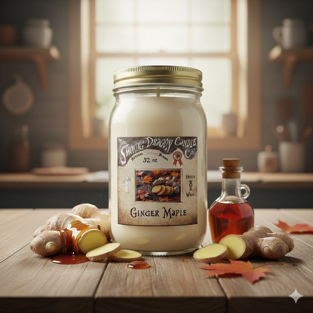 Ginger Maple - 32 oz Coconut Wax Candle